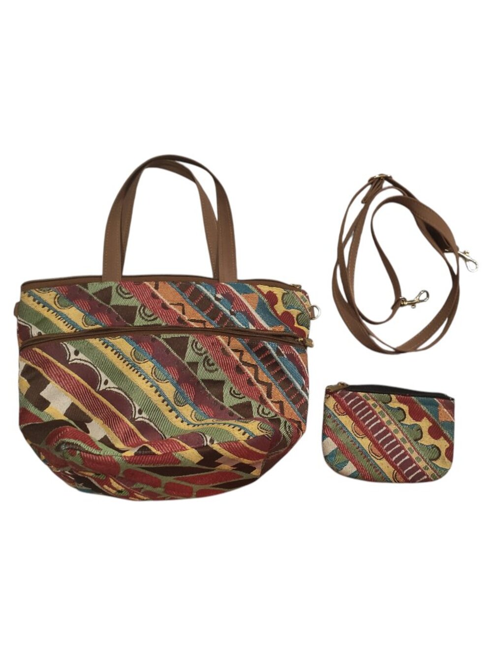 Danny K Beverly Hills Tapestry Purse, Detachable Straps, and Wallet
